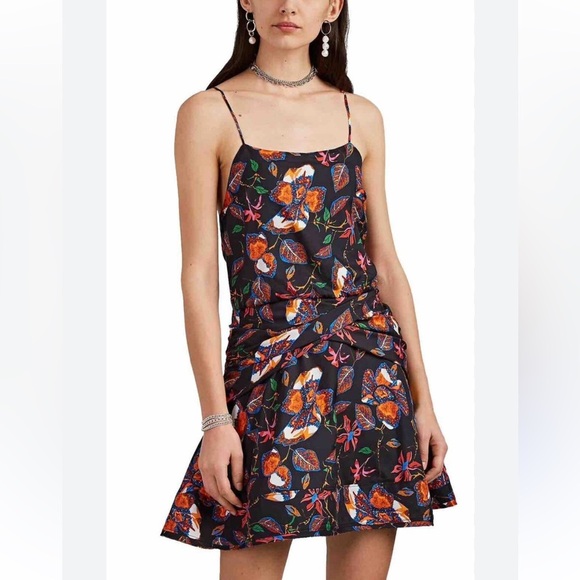 Derek Lam 10 Crosby Silk Blend Cami Flounce Mini Dress | 8 - Picture 1 of 6